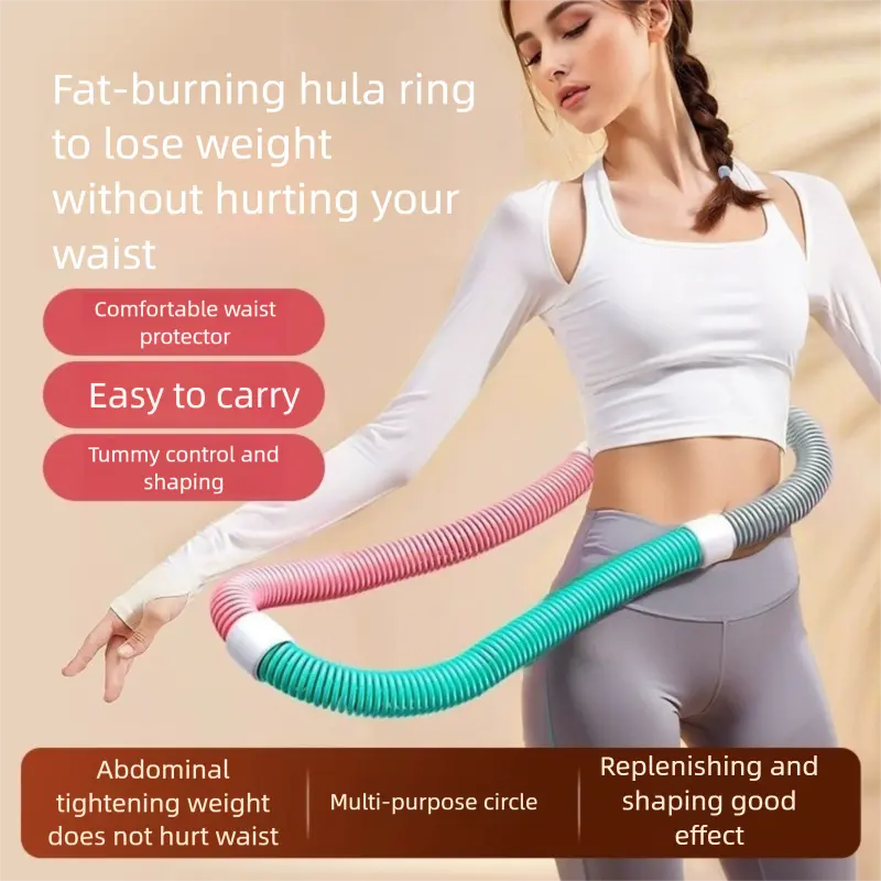 🌀 Spring Hula Hoop – Foldable Weighted Fitness Hoop for Waist Toning | Soft, Safe & Fun Core Workout Tool for Adults 🌟💃