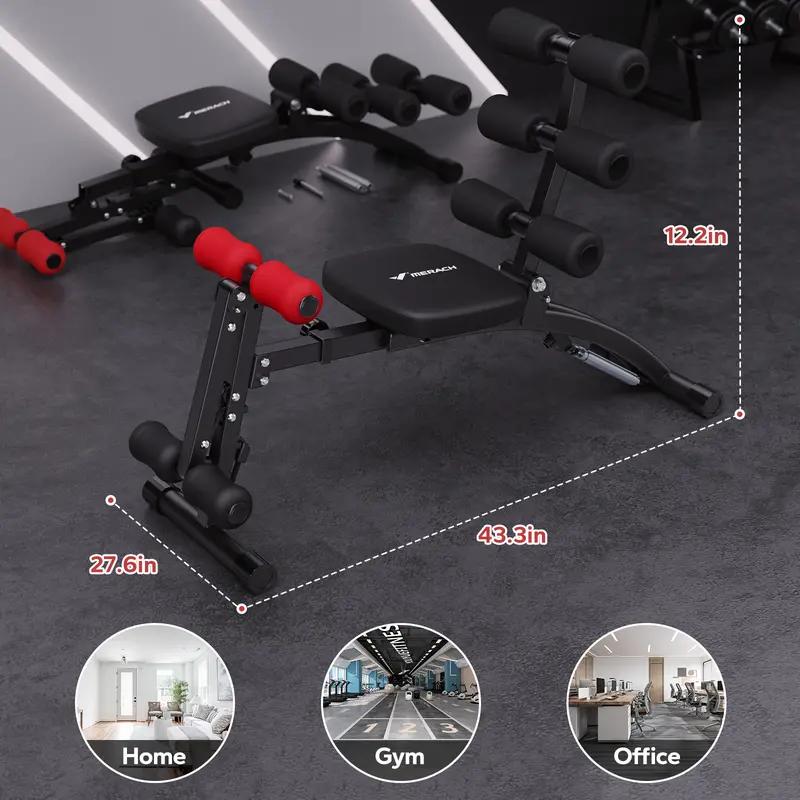 🏋️ MERACH 10-in-1 Ab Machine Workout Bench – Transform Your Core at Home! 💪🔥