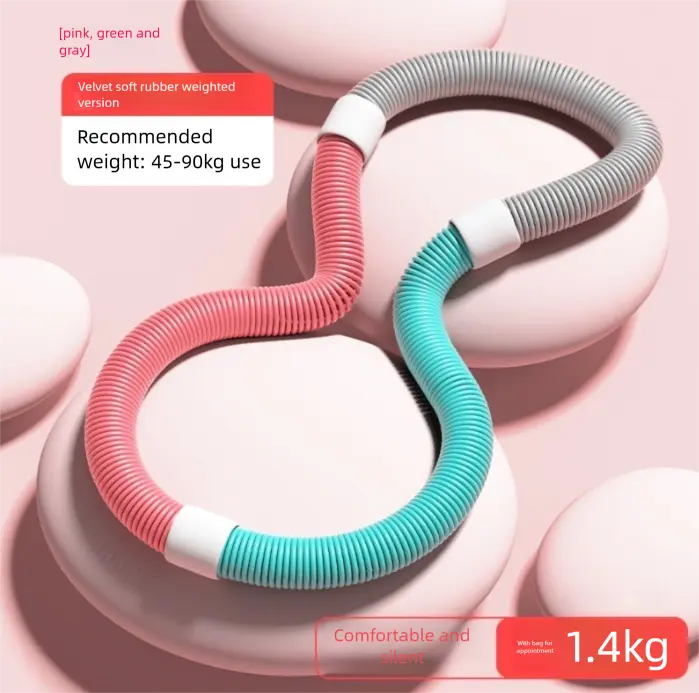 🌀 Spring Hula Hoop – Foldable Weighted Fitness Hoop for Waist Toning | Soft, Safe & Fun Core Workout Tool for Adults 🌟💃